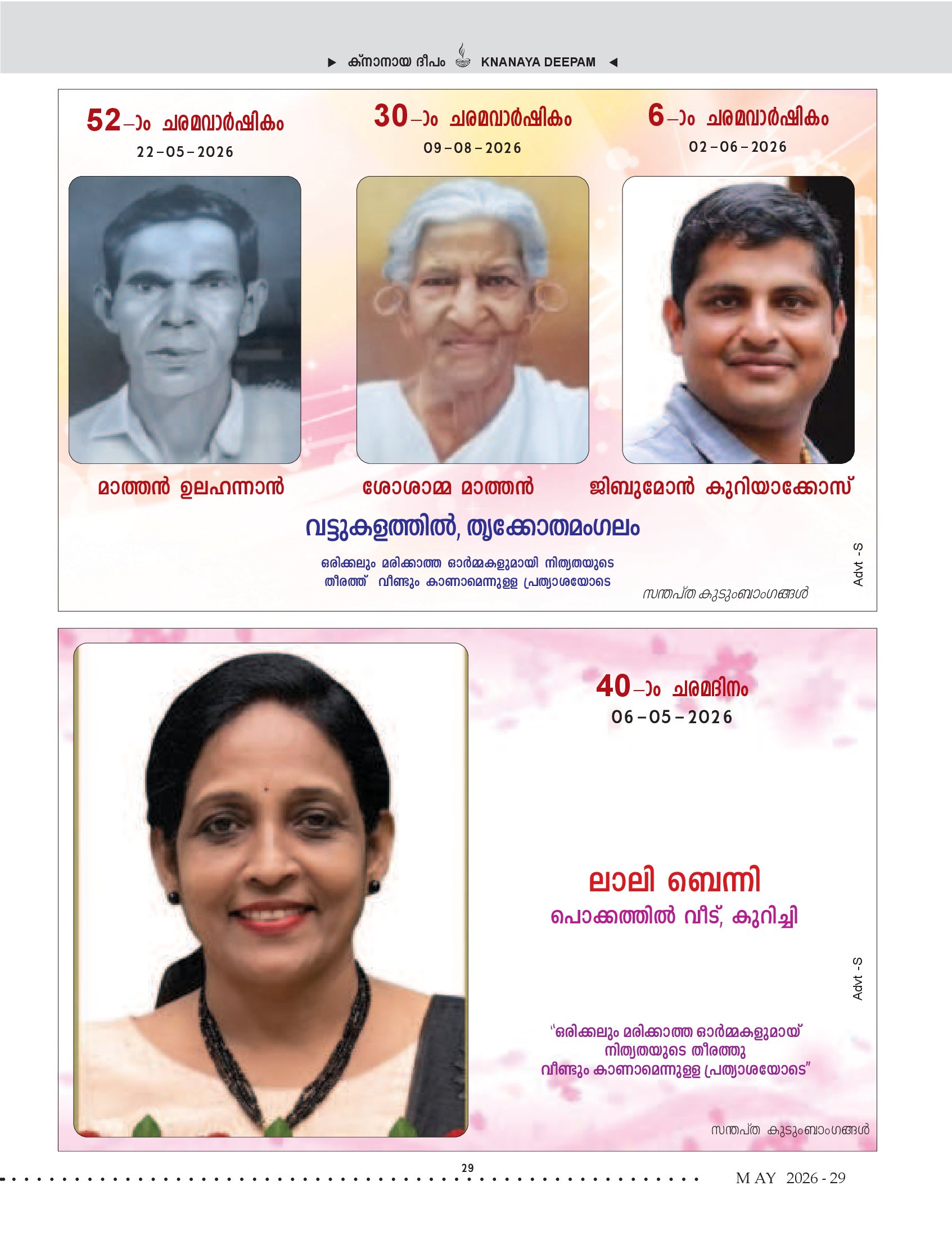 Death Anniversaries
